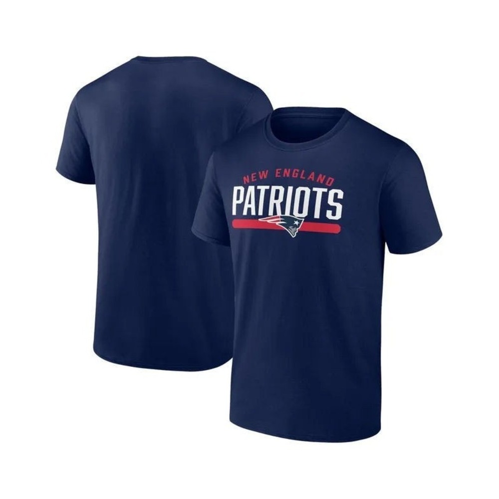 Fanatics NFL Men's Navy Blue New England Patriots Arc and Pill T-Shirt - XL
